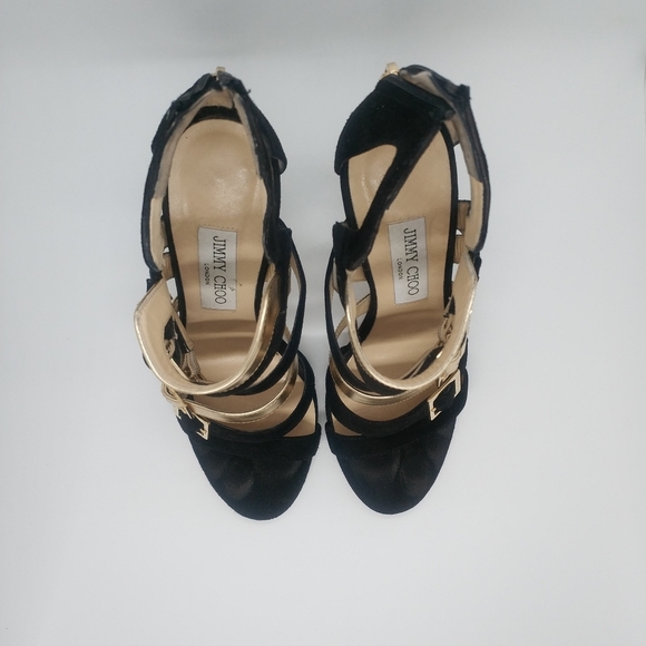 Jimmy Choo Bronx Sandal Suede & Metallic Leather - Picture 6 of 16